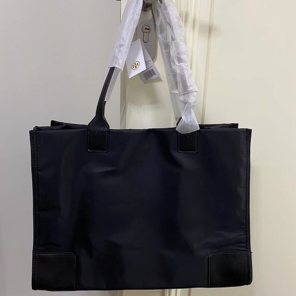 Tory Burch Ella Logo Tote Bag Black - Picture 4 of 5